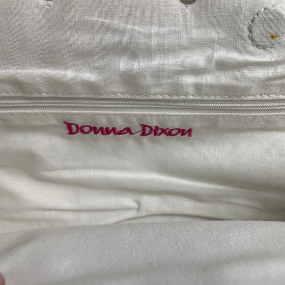 Donna Dixon Navy Canvas Clutch w/ Bamboo Frame - Picture 5 of 8